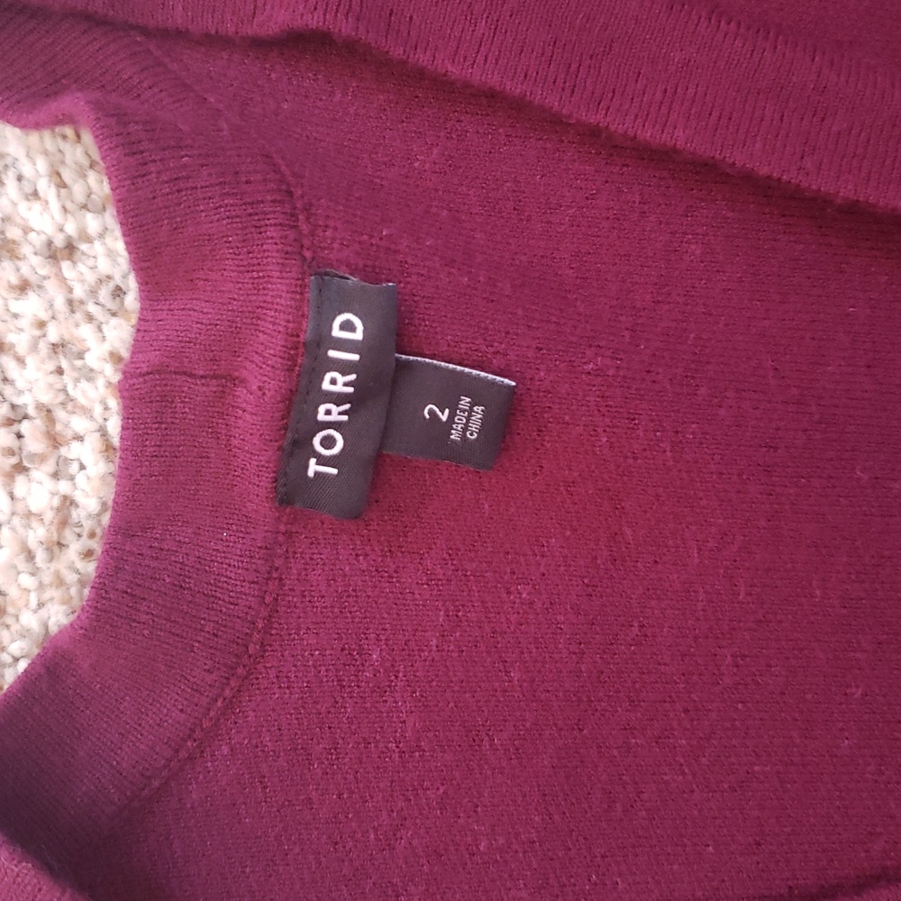 Torrid Purple Open Front Long Cardigan - Picture 3 of 5